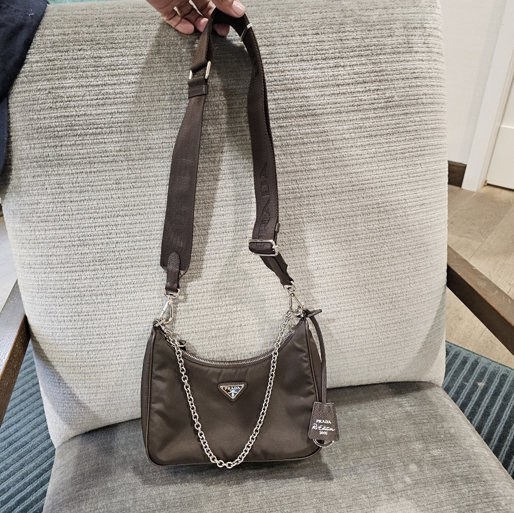 Prada ReEdition Nylon Bag Brown 2005 (no small pouch)